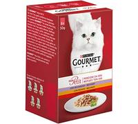 Purina Gourmet Mon Petit Humido Chat Thon, Saumon et Truite 6 enveloppes de 50 g