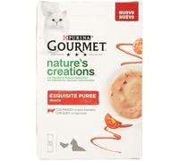 Purina Gourmet Nature's Creations Puree Snack Prix pour Chat avec Boeuf et Tomate 5 enveloppes de 10g