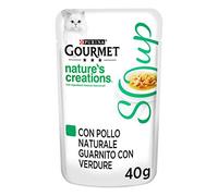 Purina Gourmet Nature's Creations Soup Humide Chats avec Poulet Naturel et Légumes, 32 Enveloppes de 40 g Ciacuna