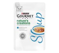 Purina Gourmet Nature's Creations Soup Nourriture Humide Naturelle pour Chat, Soupe au Thon et crevettes, 32 sachets de 40 g