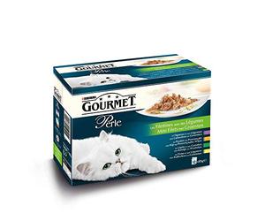 Purina Gourmet Perleles Filettines avec des Légumes, Sachets Fraîcheur, pour Chat Adulte, 12 x 85g