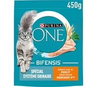 PURINA ONE Bifensis Système Urinaire Croquettes au Poulet et au Blé pour Chats Adultes Sachet Repas de 450 g | Lot de 10