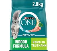 PURINA One BIFENSIS Indoor Formula Nourriture sèche pour Chats domestiques, Riche en Dinde, Lot de 4 (4 x 2,8 kg)