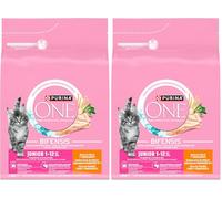 PURINA ONE®| BIFENSIS Junior | Chat | Croquettes |Aliment Complet pour Chatons (de 1 à 12 Mois). Convient Aussi aux chattes en Gestation ou en Lactation | Au Poulet sélectionné| Sac|2.8Kg (Lot de 2)