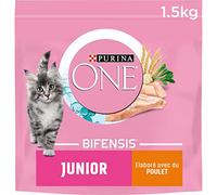 PURINA ONE Bifensis Junior | Croquettes Au Poulet pour Chaton | Sac de 1,5kg | Lot de 6