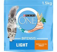 PURINA ONE Bifensis Light | Croquettes Au Poulet pour Chats Adultes | Sac de 1,5kg | Lot de 6