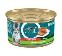 Purina ONE Bifensis Nourriture Humide pour Chat stérilisé Adulte avec Dinde et épinards, 12 boîtes de 85 g