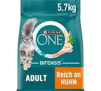 PURINA ONE BIFENSIS Nourriture sèche pour Chat Adulte, Riche en Poulet, 1 Paquet (1 x 5,7 kg)