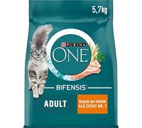 PURINA ONE BIFENSIS Nourriture sèche pour Chat Adulte, Riche en Poulet, 1 Paquet (1 x 5,7 kg)