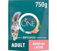PURINA ONE BIFENSIS Nourriture sèche pour Chat Adulte, Riche en Saumon, Lot de 6 (6 x 750 g)