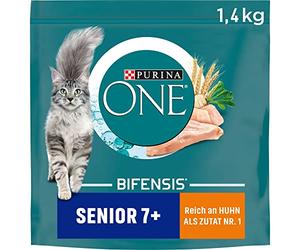 PURINA ONE BIFENSIS Senior 7+ Nourriture pour Chat Sec, Riche en Poulet, Lot de 6 (6 x 1,5 kg)