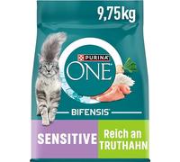 PURINA ONE Bifensis Sensitive Nourriture sèche pour chat adulte avec dinde et sac de riz 9,75 kg