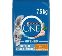 Croquettes Purina ONE pour chats stérilisés élaborées au poulet et au blé en sac de 7,5 kg