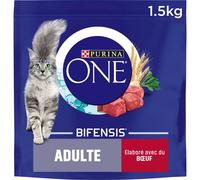 PURINA ONE Bifensis | Croquettes Au Boeuf pour Chats Adultes | Sac de 1,5kg | Lot de 6