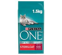 PURINA One BIFENSIS STERILCAT | Boeuf et Blé | Croquettes pour Chat | Stérilisé | Lot de 4 x 3kg