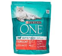Purina One Bifensis Sterilcat Croquettes Chats Stérilisés Saumon et Blé, 800g
