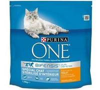 4x1,5kg Chat Stérilisé d'Intérieur au poulet Purina ONE - Croquettes pour Chat
