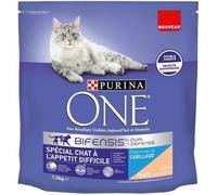 PURINA ONE Bifensis - Croquettes Chat Appétit Difficile Cabillaud - 1,5 kg | Croquettes Chat Adulte Saveur Cabillaud, Truite - Stimule l'appétit et offre une haute digestibilité - Santé Chat