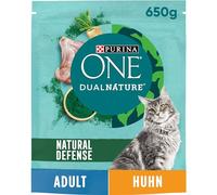 PURINA One Dual Nature Lot de 6 croquettes pour Chat avec spiruline, Riche en Poulet, 6 x 650 g