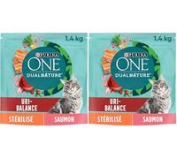 PURINA ONE DUALNATURE Chat Stérilisé Cranberry Saumon 1,4kg (Lot de 2)