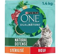 PURINA ONE Dual Nature Stérilisé bœuf, spiruline - 4 x 1,4 kg