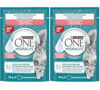 PURINA One HYDRALIFE 12 sachets de 50 g Aliment complémentaire au Saumon (Lot de 2)