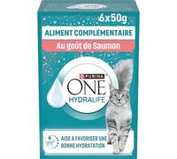 PURINA ONE HydraLife - Aliment Complémentaire Chat au Saumon - 48 x 50 g