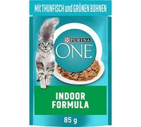 PURINA One Indoor Formula Lot de 26 Paquets de Nourriture Humide pour Chat Domestique avec Thon 26 x 85 g