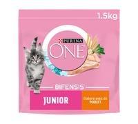 Purina – Croquettes pour chat One Junior – Poulet et céréales complètes – 1,5 kg