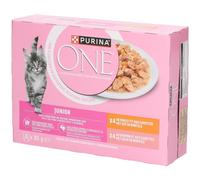 8 Sachets de 85g pour Chaton au Saumon, au Poulet et aux Carottes Purina ONE