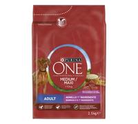 PURINA ONE Medium/Maxi Adult Boeuf 2,5kg Croquettes pour Chiens Adultes de Moyenne et Grande Taille - Lot de 4