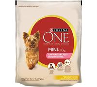 Purina One Mini <10 kg Contrôle du Poids Croquettes pour Petits Chiens Riches en Dinde avec Riz 800 g