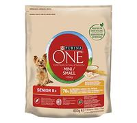 Purina ONE Mini < 10 kg - Nourriture pour Petit Chien avec Soin Dentaire au Poulet et au Riz - 8 sachets de 800 g