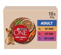 PURINA ONE Mini/Small < 10 kg de Nourriture Humide pour Chien Adulte 10 x 85 g