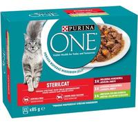 PURINA ONE Multipack Mini filets Sterilcat avec bœuf et carottes 12x85g, 17638