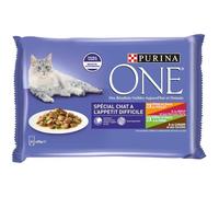 PURINA ONE Spécial Chat difficile Effilés en Sauce - 4X85g