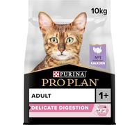 PURINA PRO PLAN | Adult DELICATE DIGESTION | Aliment Complet pour Chat Adulte | Favorise un système digestif sain | Croquettes | A la Dinde | Sac |10Kg