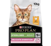 PURINA PRO PLAN | Adult DELICATE DIGESTION | Aliment Complet pour Chat Adulte Stérilisé | Favorise un système digestif sain | Croquettes | Au Poulet | Sac | 10Kg