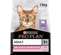Purina Pro Plan Croquettes Chat Adulte 1+ Digestion Délicate Riche en Dinde Lot 6 x 1,5 kg