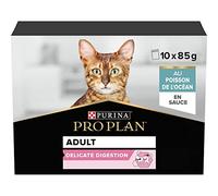 Purina PRO PLAN Adult Delicate Digestion – Poisson Océan en sauce – 10 x 85 g