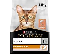PURINA PRO PLAN | Derma Care | Chat Adulte à poils longs | Croquettes formulées pour maintenir une peau saine, un poil brillant, limiter la perte excessive de poils | Saumon | Sac | Lot de 6 x 1,5 Kg