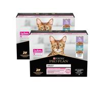 PURINA PRO PLAN Digestion Délicate avec dinde et poissons océaniques en sauce Multipack nourriture humide pour chats ayant un système digestif sensible 20x85g