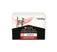 Purina Pro Plan feline veterinary diets DM diabetes boeuf 10 sachets de 85g