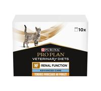 PURINA Pro Plan Veterinary Diets NF Renal Function Advanced Care Poulet | 10 x 85 g | Aliment diététique Complet pour Chats Adultes en sachets fraîcheur | Fonction rénale