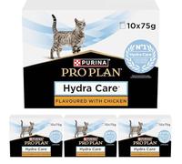 PURINA PRO PLAN Hydra Care | Chat Adulte | Hydration Supplement | Formulé pour Augmenter l'apport hydrique et la Dilution des urines | en Gelée | Au Poulet | Portion Individuelle | 10x75g (Lot de 4)