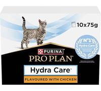 PURINA PRO PLAN - HYDRACARE - Chat - Aliment Complémentaire pour Aider Les Chats Adultes à Rester Hydratés - Au Poulet - Sachets - 10x75g