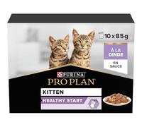 PURINA PRO PLAN | KITTEN NUTRISAVOUR | Chaton | Renforce les défenses naturelles du chaton et la réponse immunitaire | Dinde | Sauce | Sachets Fraîcheur | Lot de 4 x (10 x 85g)