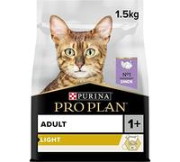 PURINA PRO PLAN | Light | Chat Adulte en surpoids et/ou ayant tendance à l'embonpoint | Croquettes faibles en matières grasses pour aider à la perte de poids | A la Dinde | Sac | Lot de 6 x 1,5 Kg
