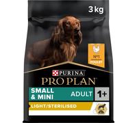 Purina Croquettes PRO PLAN Small & Mini Adult Light Sterilised – Riche en poulet – 3 kg