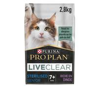 Purina Proplan LiveClear Chat Stérilisé Sénior Dinde 2,8kg